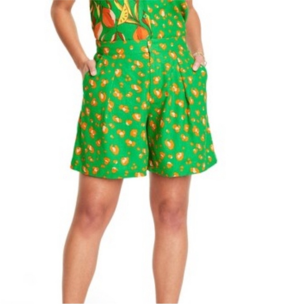 Tabitha Brown x Target leopard print green orange bermuda shorts size large